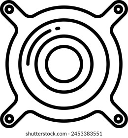 Speaker outline icon vector illustration