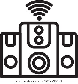 Speaker outline icon for website or other content