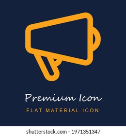 Speaker Outline premium material ui ux isolated vector icon in navy blue and orange colors