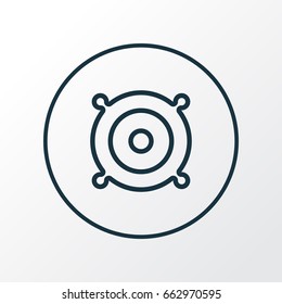 Speaker Outline Symbol. Premium Quality Isolated Orator Element In Trendy Style.