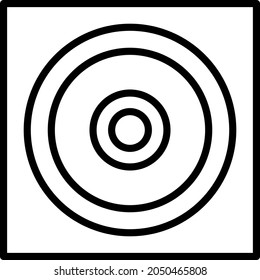 Diseño de iconos del vector de contorno del altavoz

