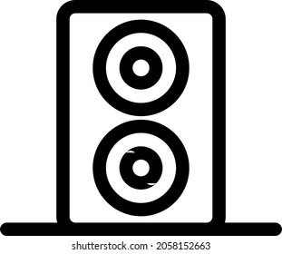 Speaker Outline Vector Icon Design
