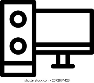 Speaker Outline Vector Icon Design
