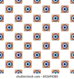 Speaker pattern in cartoon style. Seamless pattern vector illustration