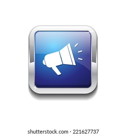 Speaker Phone Blue Vector Icon Button