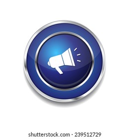 Speaker Phone Blue Vector Icon Button