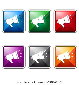 Speaker Phone Colorful Vector Icon Button