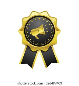 Speaker Phone golden Vector Icon Design