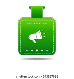 Speaker Phone Green Vector Icon Design