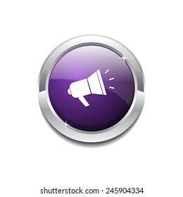Speaker Phone Purple Vector Icon Button