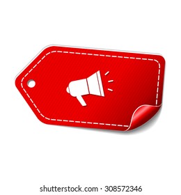Speaker Phone Red Vector Icon Design