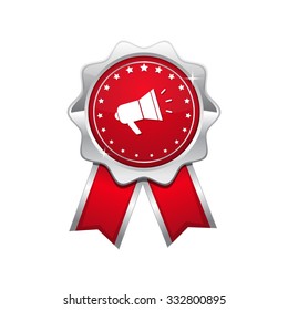 Speaker Phone Red Vector Icon Design
