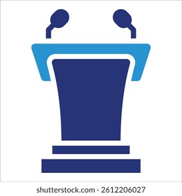 Speaker Podium Icon Element For Design