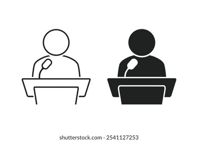 Ícone do palestrante. Vetor de ilustração