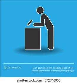 Speaker podium vector icon. Vector EPS 10.