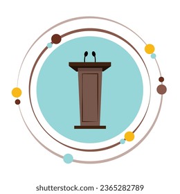 Speaker podium vector illustration graphic icon