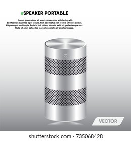 Speaker portable and stereo sound, Vector, Illustration