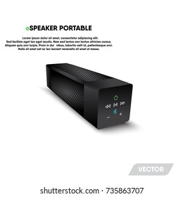 Speaker portable and stereo sound, Vector, Illustration