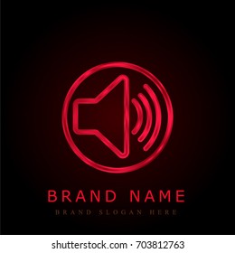 Speaker red chromium metallic logo