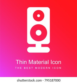 Speaker red and pink gradient material white icon minimal design