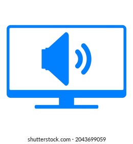 Altavoz y pantalla en blanco