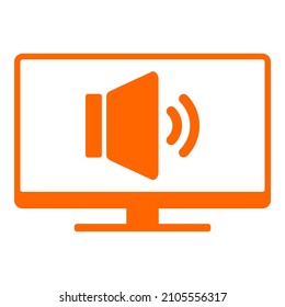 Altavoz y pantalla en blanco