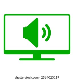 Speaker and screen on white