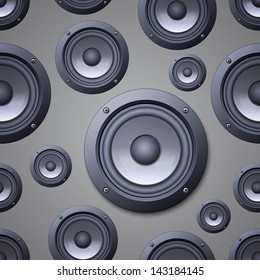Speaker seamless pattern. Vector illustration - stock vector