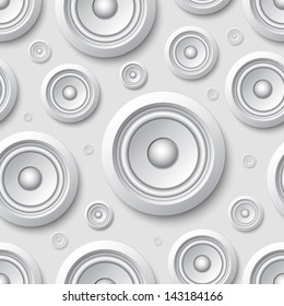 Speaker seamless pattern. Vector illustration - stock vector