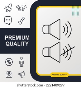 speaker set icon graphic element. Modern design.