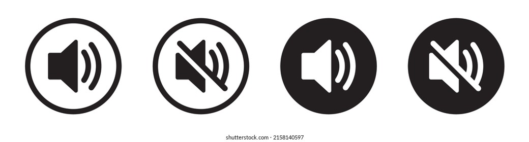 Speaker Set Icon. Sound Icon, Vector Illustration