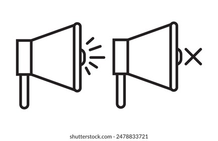 Speaker Set Icon. Sound Icon, Vector Illustration