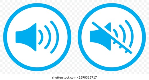 Speaker Set Icon. Sound Icon, Vector Illustration. Sound Icon, Speaker Icons, Volume Icons, Vector Illustration. EPS 10.