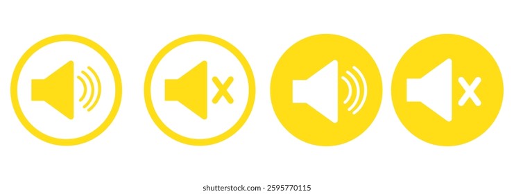 Speaker Set Icon. Sound Icon, Vector Illustration design eps 10 

