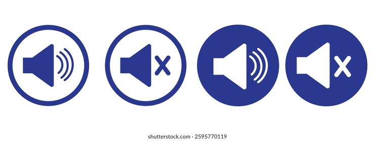 Speaker Set Icon. Sound Icon, Vector Illustration design eps 10 
