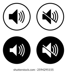 Speaker Set Icon. Speaker Set Vector Icon in line style design. Speaker Set Symbol. Vector illustration.