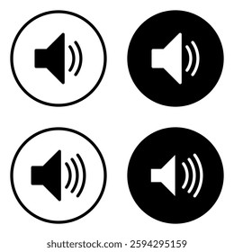 Speaker Set Icon. Speaker Set Vector Icon in line style design. Speaker Set Symbol. Vector illustration.
