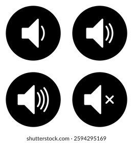 Speaker Set Icon. Speaker Set Vector Icon in line style design. Speaker Set Symbol. Vector illustration.