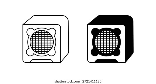 Speaker set icon with white background vector stock illustration