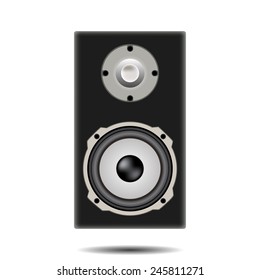 Black Sound Speaker On White Background Stock Vector (Royalty Free ...