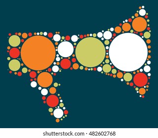 speaker shape vector design by color point