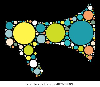 speaker shape vector design by color point