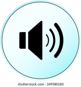 Speaker sign icon, vector illustration. Flat design style 