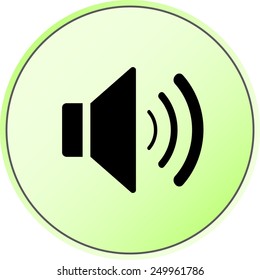 Speaker sign icon, vector illustration. Flat design style 