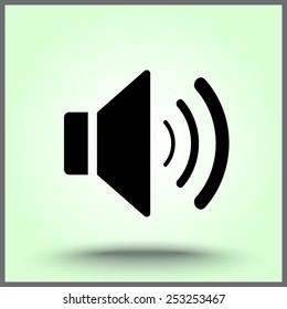 Speaker sign icon, vector illustration. Flat design style 