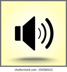 Speaker sign icon, vector illustration. Flat design style 