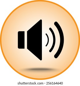 Speaker sign icon, vector illustration. Flat design style 