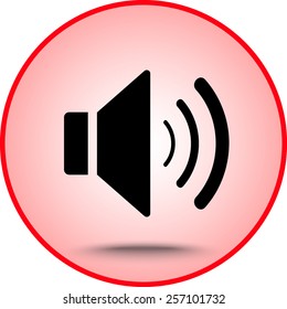 Speaker sign icon, vector illustration. Flat design style 
