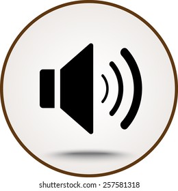 Speaker sign icon, vector illustration. Flat design style 