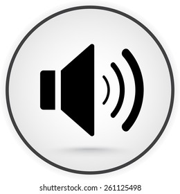 Speaker sign icon, vector illustration. Flat design style 